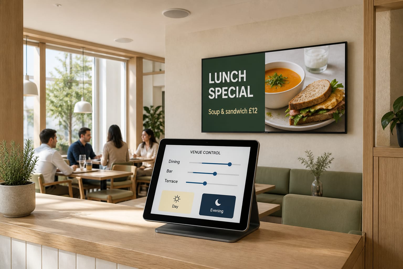Restaurants & Bars: one-touch control